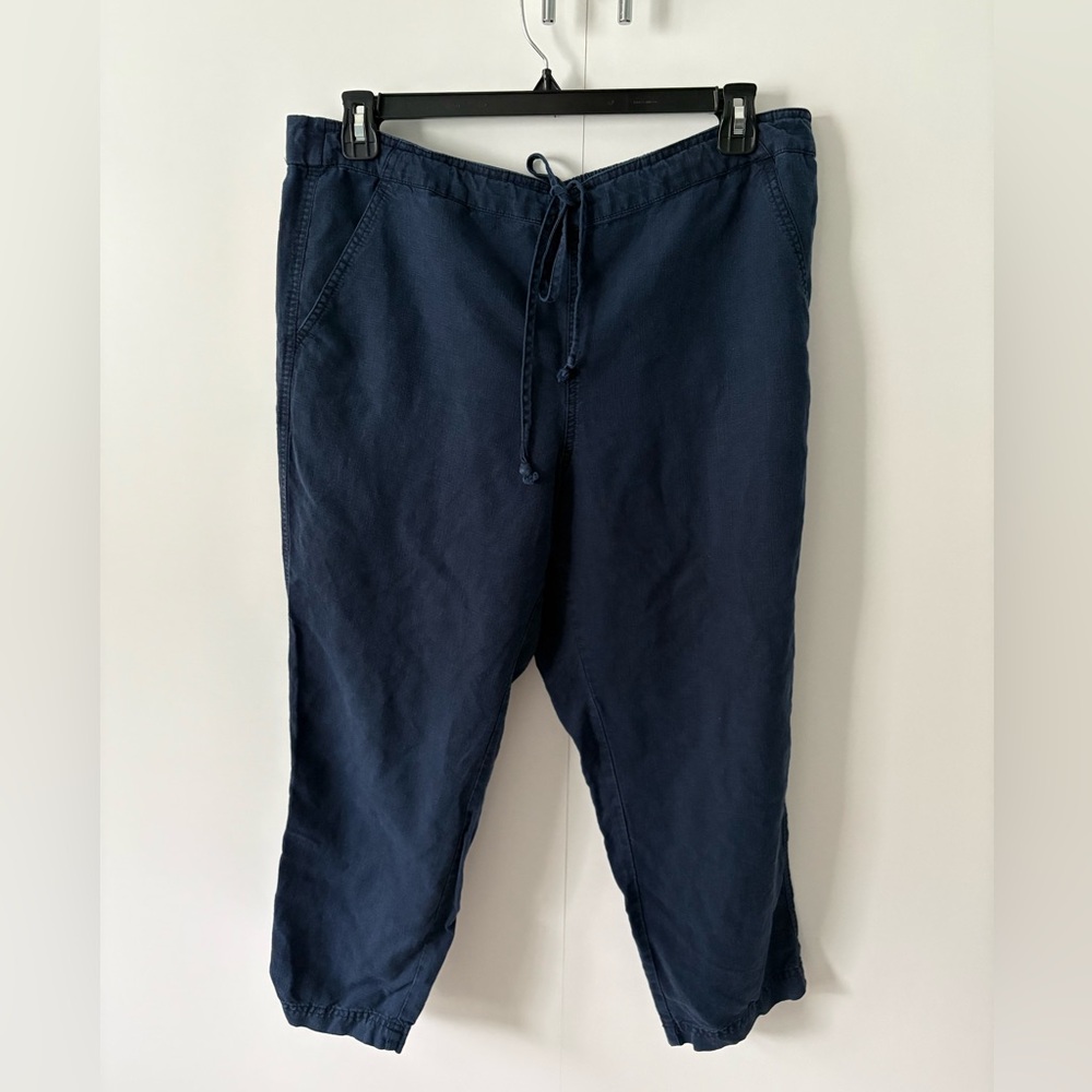 J. Crew cropped linen drawstring pants